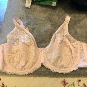 NWT Deesse 42DD Pale Pink Lace Underwire Bra